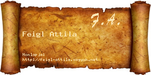 Feigl Attila névjegykártya